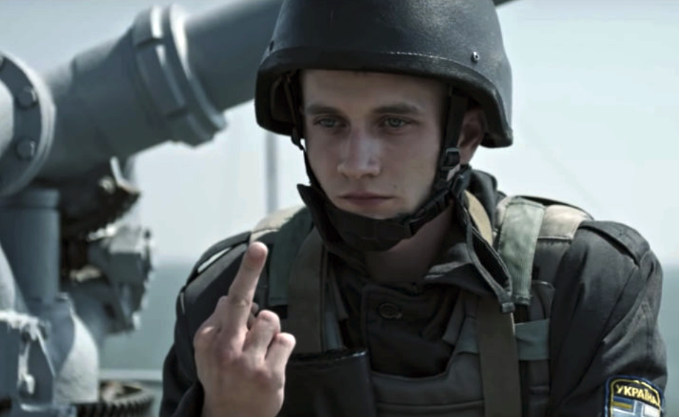 Yevhen Lamakh as senior sailor Mishka